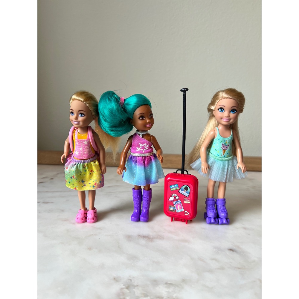 Barbie Club Chelsea Doll Lot of 3 Mixed Series